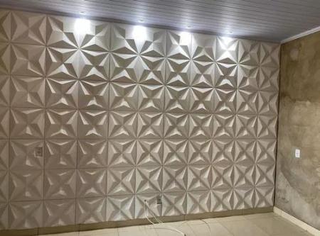 Placas De Gesso 3D - Modelo Estrela 40cmx40cm